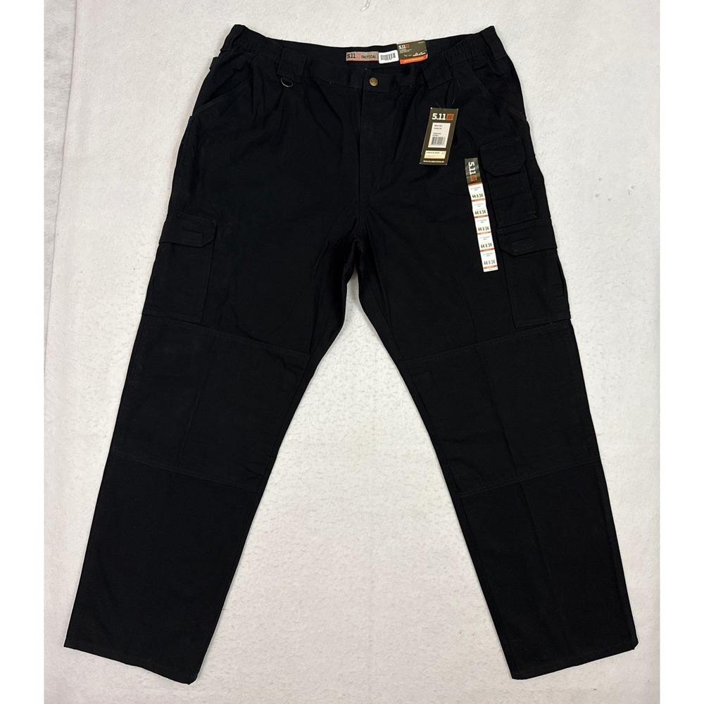 5.11 Tactical Cargo Pants Men's 44x34 Black Cotton Canvas 74251 NWT